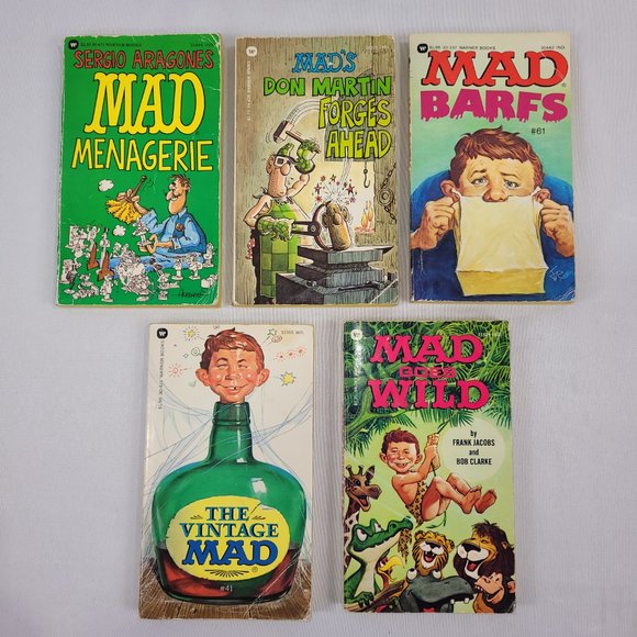 Mad Magazine Digest Comic Biook Magazine 1970s 1980s Lot 5 Softcover Paperback - Picture 2 of 2